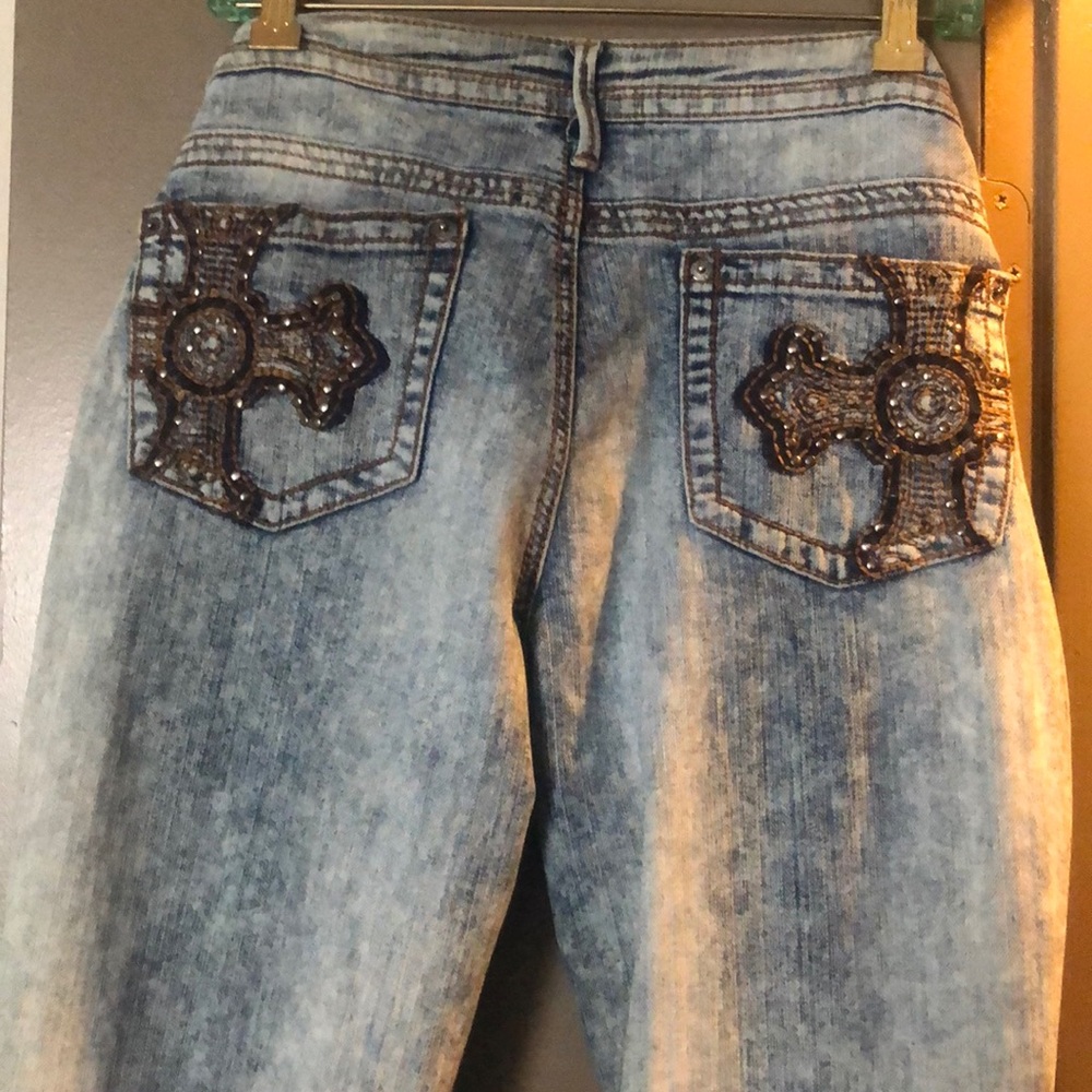 Destressed denim